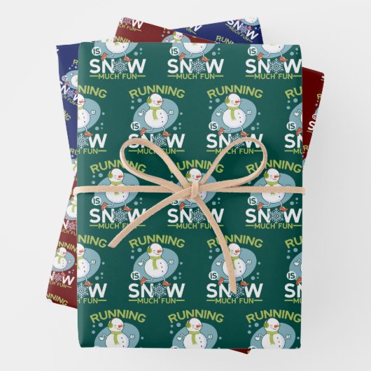 Winter Runner - Runner is Snow Much Fun Inpakpapier Vel (In situ)