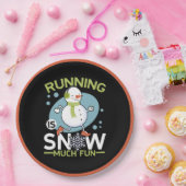 Winter Runner - Runner is Snow Much Fun Papieren Bordje (Feest)