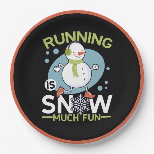 Winter Runner - Runner is Snow Much Fun Papieren Bordje (Voorkant)
