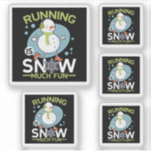 Winter Runner - Runner is Snow Much Fun Sticker (Voorkant)