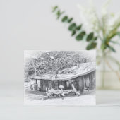 Winter Rural Scene Barn & Rake | Tennessee Briefkaart (Staand voorkant)