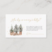 Winter Rustic Christmas Hoe groot is de buik van m Informatiekaartje (Voorkant)