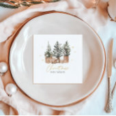 Winter Rustic Christmas Trees Baby shower Servet