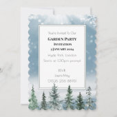 Winter Rustic Pine Trees Lantern Botanical Wedding Kaart (Voorkant)