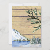 Winter Rustic Waterverf Baby shower Kaart (Achterkant)