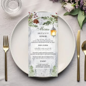 Winter rustieke Pine lantaarn bruiloft Menu