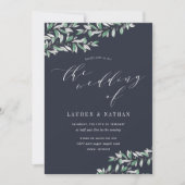 Winter Sage bruiloft uitnodiging (Voorkant)