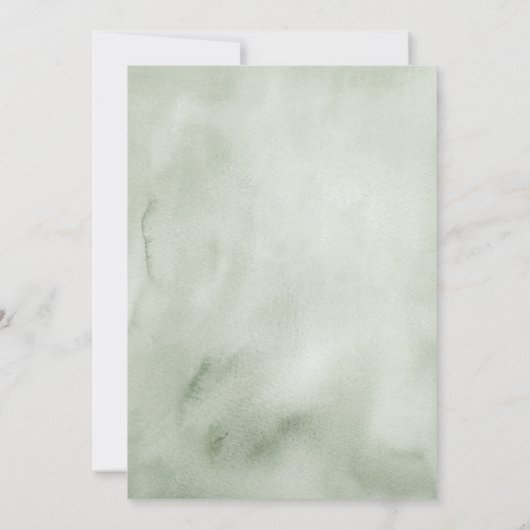 Winter Sage Green Bow Merry Little Vrijgezellenfee Kaart (Achterkant)