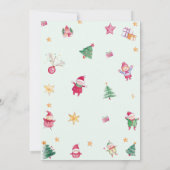 Winter Santa Baby Baby shower Kaart (Achterkant)