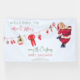 Winter Santa Baby Little Christmas Baby shower Spandoek