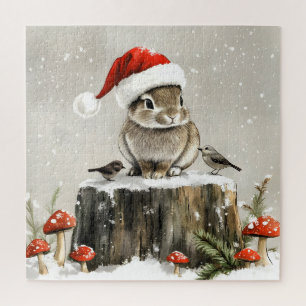 Winter Santa Bunny Wonderland Legpuzzel