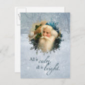 Winter Santa Christmas Briefkaart (Voorkant / Achterkant)