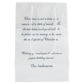  Winter Santa gepersonaliseerd Medium Cadeauzakje (Achterkant)