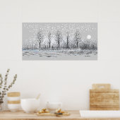 Winter Scene 1 Poster (Keuken)