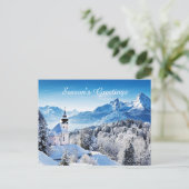 Winter Scène aangepast Briefkaart (Staand voorkant)