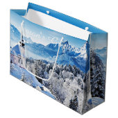 Winter Scène aangepast Groot Cadeauzakje (Voorkant Gekanteld)
