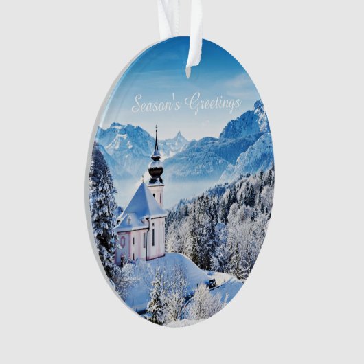 Winter Scène aangepast Ornament (voorkant)