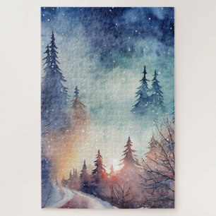 Winter Scene Art Puzzle Legpuzzel