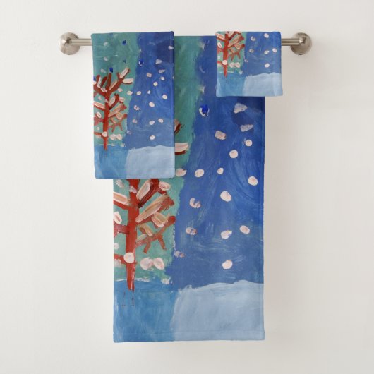 Winter Scene Bad Handdoek (Insitu)