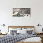 Winter Scene Canvas Afdruk (Insitu (Slaapkamer))
