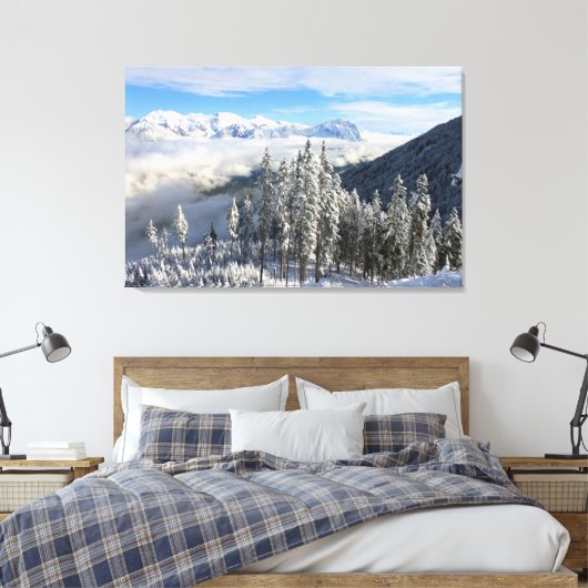 Winter Scene Canvas Afdruk (Insitu (Slaapkamer))