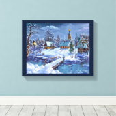 Winter Scene Canvas Wall Art (Insitu (Houten vloer))
