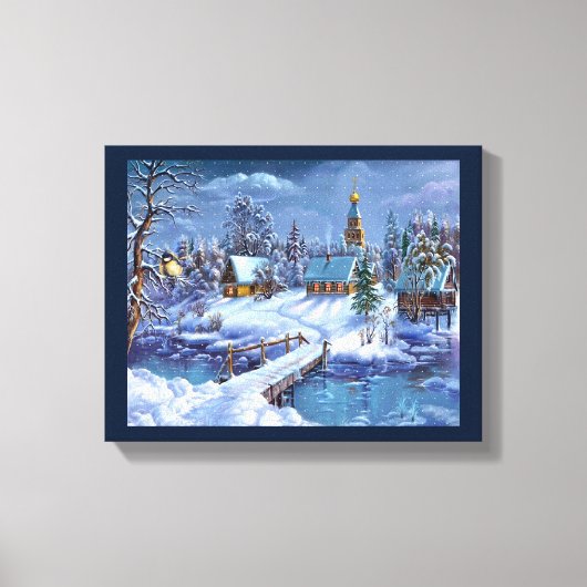 Winter Scene Canvas Wall Art (Voorkant)