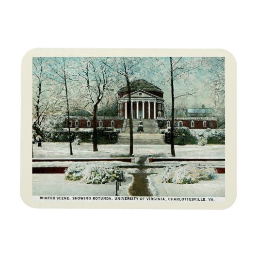 Winter Scene, Charlottesville VA,  stijl Magneet (Horizontaal)