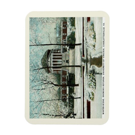 Winter Scene, Charlottesville VA, stijl Magneet (Verticaal)