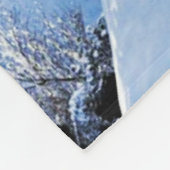 Winter scene custom fleece deken (Hoek)