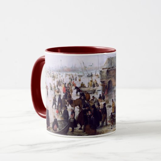 Winter Scene Fine Art kerstcadeau Mok (Voorkant links)