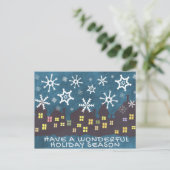 Winter Scene Holiday Briefkaart (Staand voorkant)