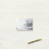 Winter Scene Howling Wolf en Mate Post-it® Notes (Op bureau)