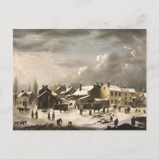 Winter Scene in Brooklyn Briefkaart (Voorkant)