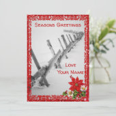 Winter Scene Kerstmis Kaart (Staand voorkant)