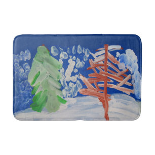 Winter Scene "Kunst voor kinderen" Badmat