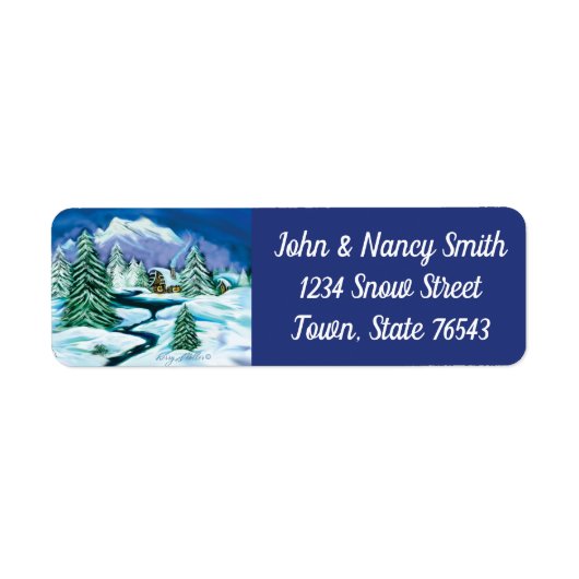 Winter Scene Label (Voorkant)