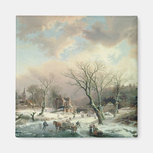 Winter Scene Magneet (Voorkant)