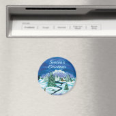 Winter Scene Magnet Magneet (Insitu (Vaatwasser))