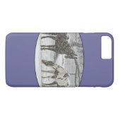 Winter Scene met 2 paarden Case-Mate iPhone Case (Achterkant (Horizontaal))