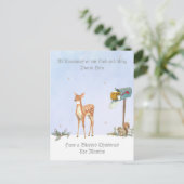 Winter Scene met Deer Religious Kaart (Staand voorkant)