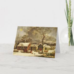 Winter Scene met ster, nieuwe Haven Card Kaart