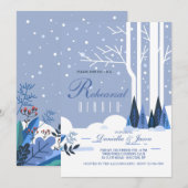 Winter Scene Rehearsal Dinner Party Kaart (Voorkant / Achterkant)