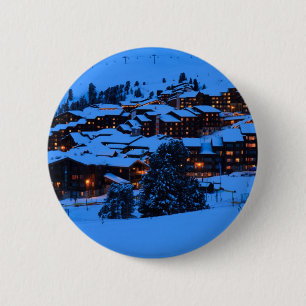 Winter Scene Ronde Button 5,7 Cm