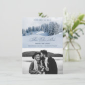 Winter Scene Save the Date Photo Card (Staand voorkant)