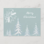 Winter Scene Snowy Forest Kerstmis Briefkaart (Voorkant)