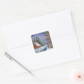 Winter Scene Square Sticker (Envelop)