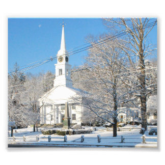 Winter Scene Sterling,Ma Foto Afdruk