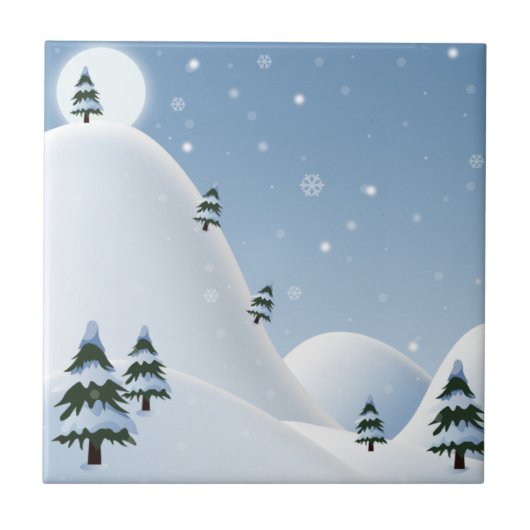 Winter Scene Tegeltje (Voorkant)