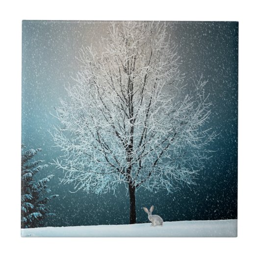 Winter Scene Tegeltje (Voorkant)